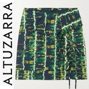 NWT Altuzarra Hilaree TieDyed Stretch Cotton Mini Skirt FR 38